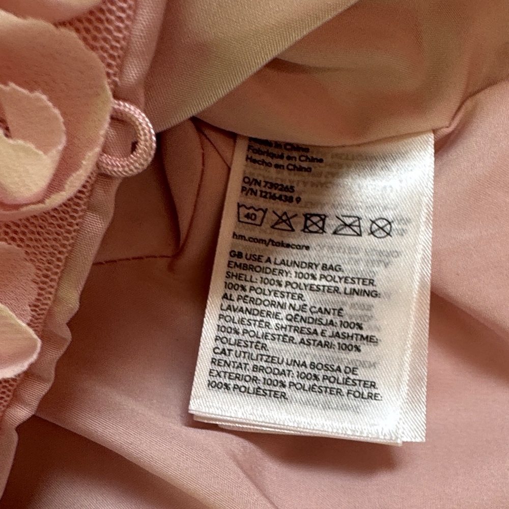 H&M Pink Ruffled Crop Floral Jacket - Picture 3 of 4